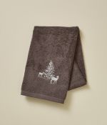 Serviette brodée Trésor des forêts cacao