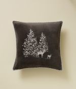 Trésor des Forêts Embroidered Polar Fleece Cushion Cover