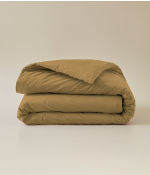 Housse de couette percale lavée Marron cire