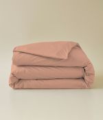 Housse de couette percale Rose pêche