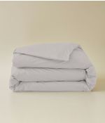 Housse de couette coton gris calcium