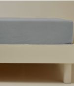 Drap housse percale gris galet