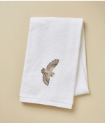 Drap de douche brodé 70x140 L'envol blanc