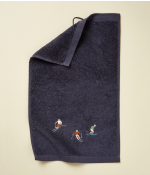 Serviette invité 30x50 fantaisie Après-ski bleu