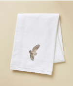Drap de bain brodé 100x150 L'envol blanc