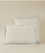 Taie d'oreiller percale beige pashmina
