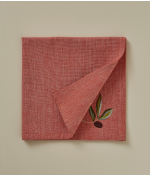 Serviette de table brodée L'oliveraie
