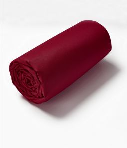 Drap housse coton rouge garance