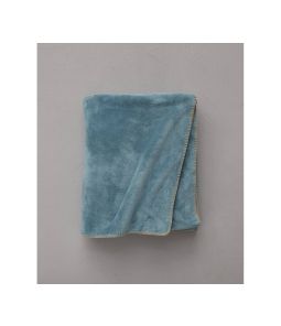 Plaid Bien au chaud Bleu céladon 150x175 cm