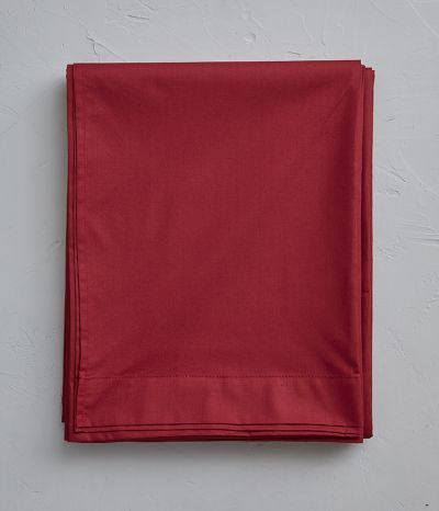 Drap percale rouge massaï 180x290 cm