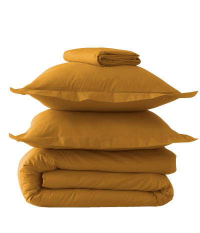 Parure de lit percale miel