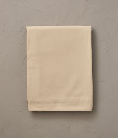 Drap percale lavée Beige épeautre 180X290 cm