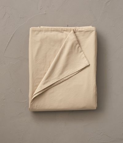 Housse de couette percale lavée Beige épeautre