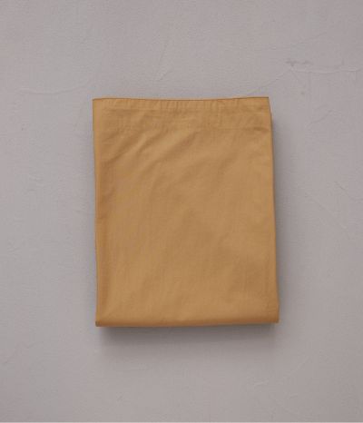 Drap percale lavée marron cire