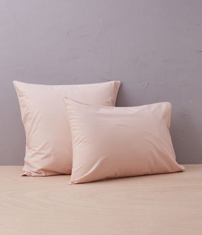 Percale lavée rose nude