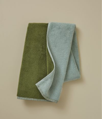 Serviette Twist 50x100 Turquoise/Kaki