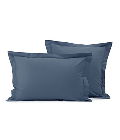 Taie d'oreiller coton bleu jean