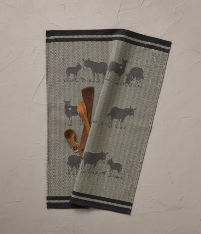 Torchon jacquard Arsène gris