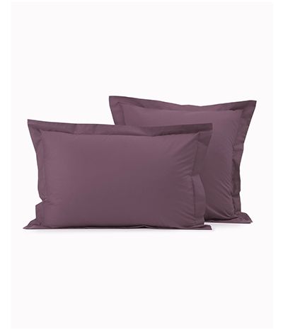 Taie d'oreiller coton violet raisin