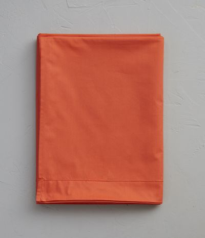 Drap percale orange étincelle 180x290 cm