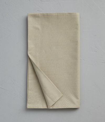 Taie de traversin coton beige chamois 43x140 cm