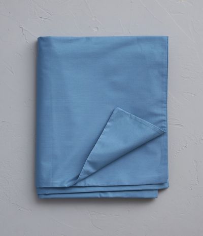 Housse de couette percale bleue vague