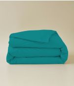 Housse de couette percale vert émeraude