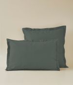 Taie d'oreiller percale vert alligator