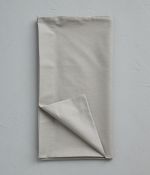 Taie de traversin coton gris alu 43x140 cm