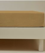 Drap housse percale lavée Marron cire