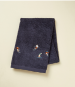 Serviette 50x100 fantaisie Après-ski bleu
