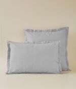 Taie d'oreiller percale gris duvet