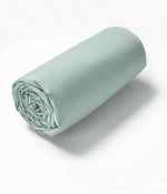 Drap housse coton vert fleur d'amandier