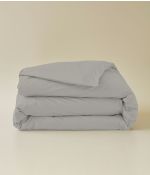Housse de couette coton gris alu