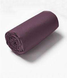 Drap housse coton violet raisin
