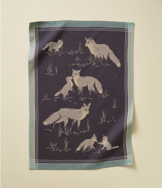 Jacquard Tea towel La vie des plaines taupe