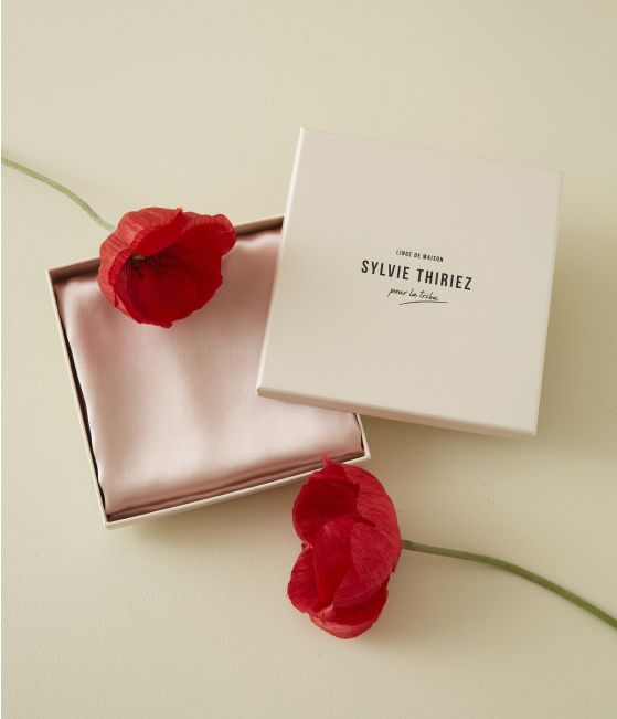 Taie d'oreiller en soie Rose