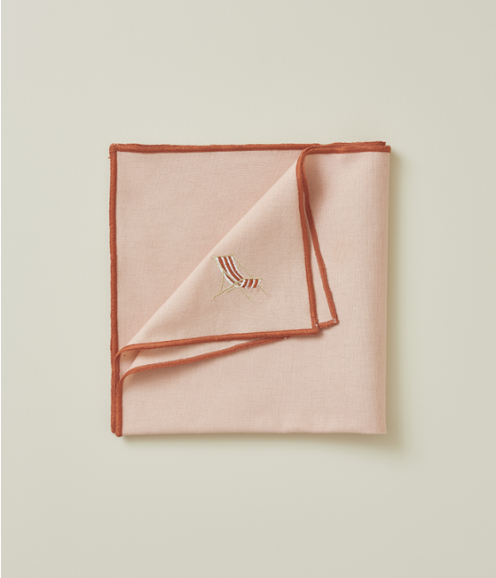Serviette de table Plein soleil rose