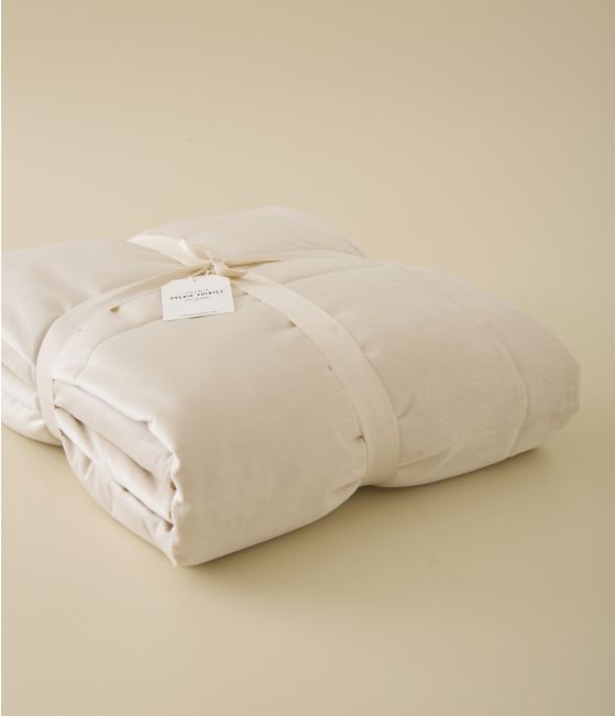 Bed throw Daïna beige épeautre