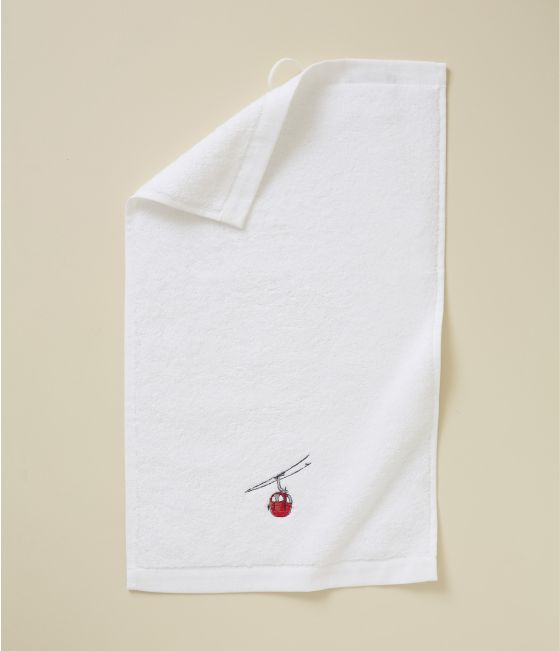 Embroidered Guest Towel Rdv au sommet blanc