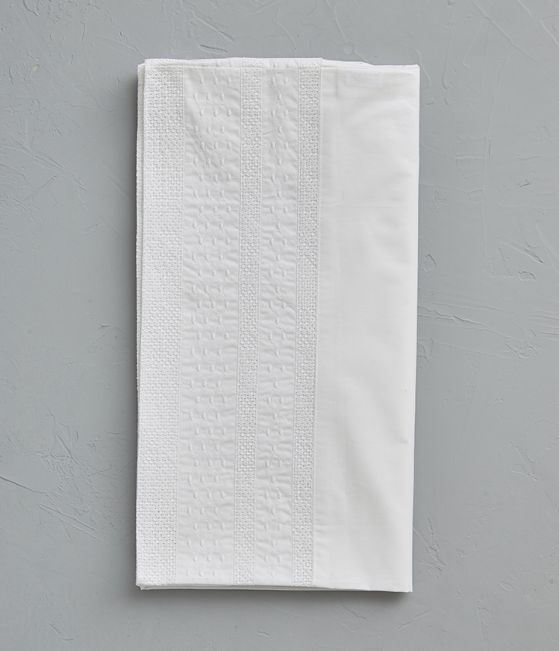 Taie de traversin Anecdotes blanc 43x185 cm