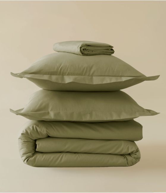 Parure de lit vert avocat