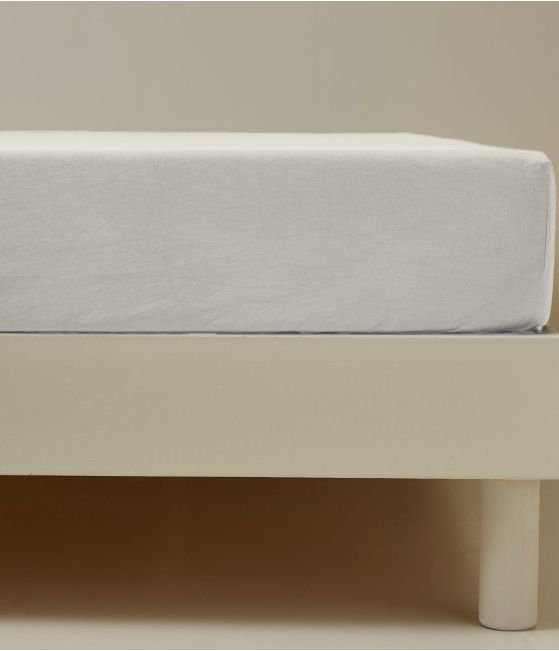 Drap housse percale beige pashmina