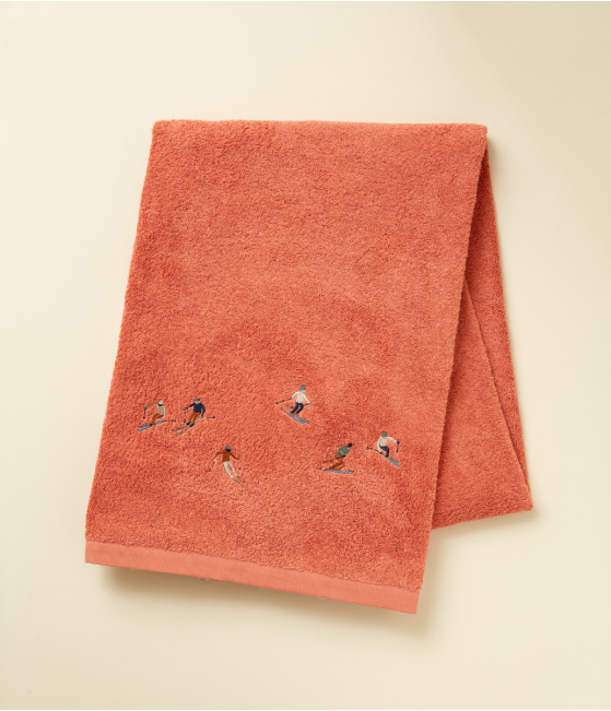 Drap de bain 100x150 fantaisie Après-ski rose thé