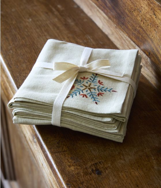 Set of 4 napkins Flocons