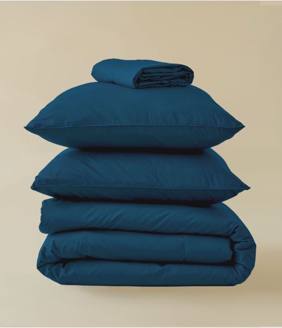 Parure de lit Percale lavée Encre