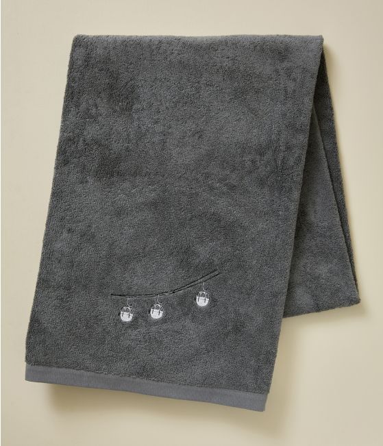 Bath sheet Rdv au sommet gris