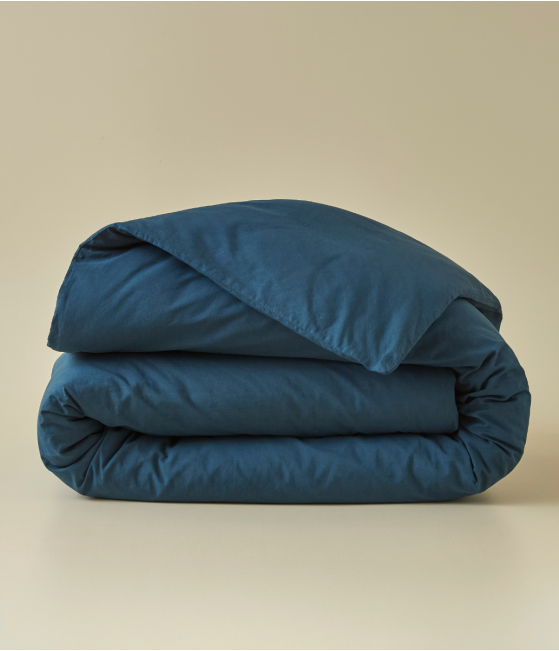 Housse de couette en percale lavée Encre