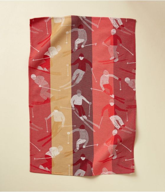 Torchon jacquard Après-ski rouge