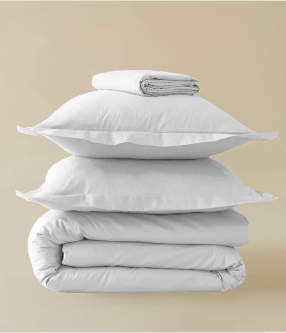Parure de lit Coton Blanc